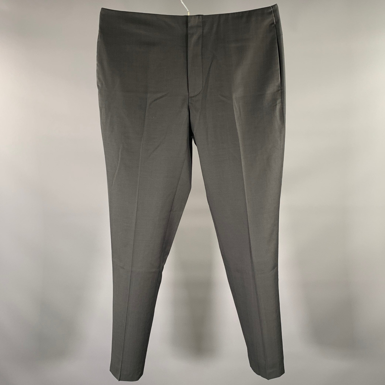Maison Margiela Size 36 Grey Heather Wool Flat Front Dress Pants